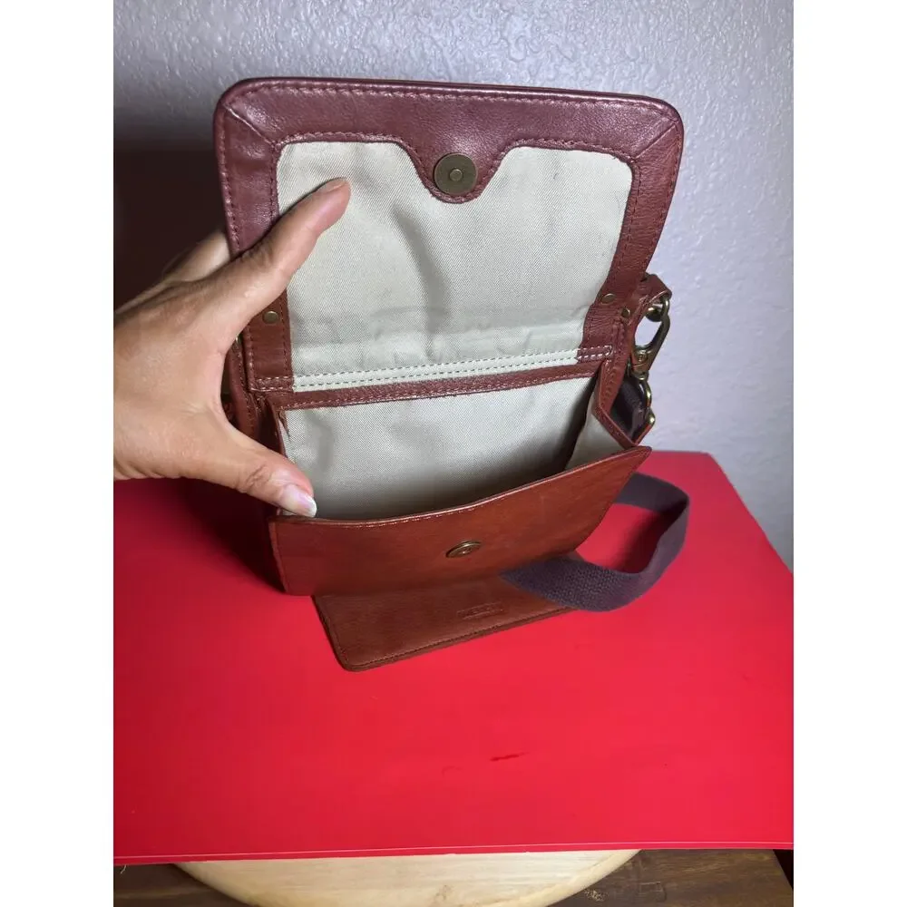 American Leather Company Small Honey Brown Leather Crossbody with Sm wallet